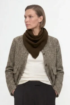 Jacke mit Karo-Muster aus Wollmix