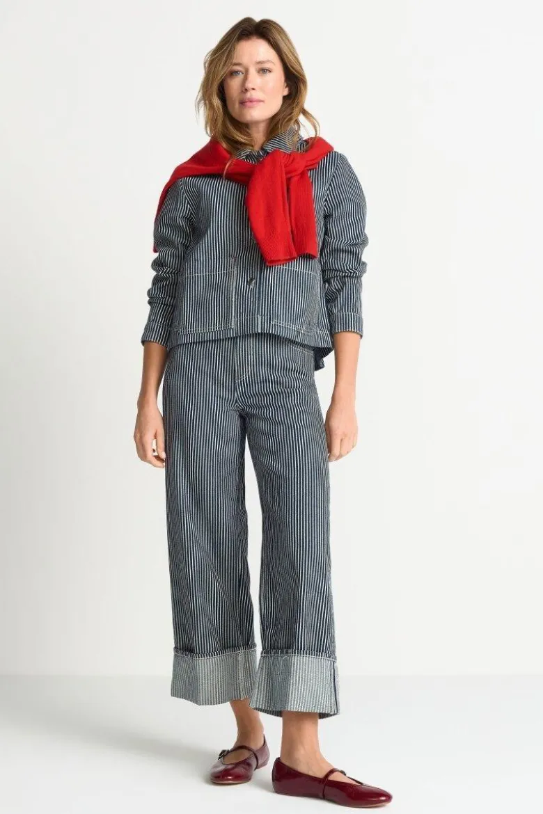 Jeans mit Nadelstreifen