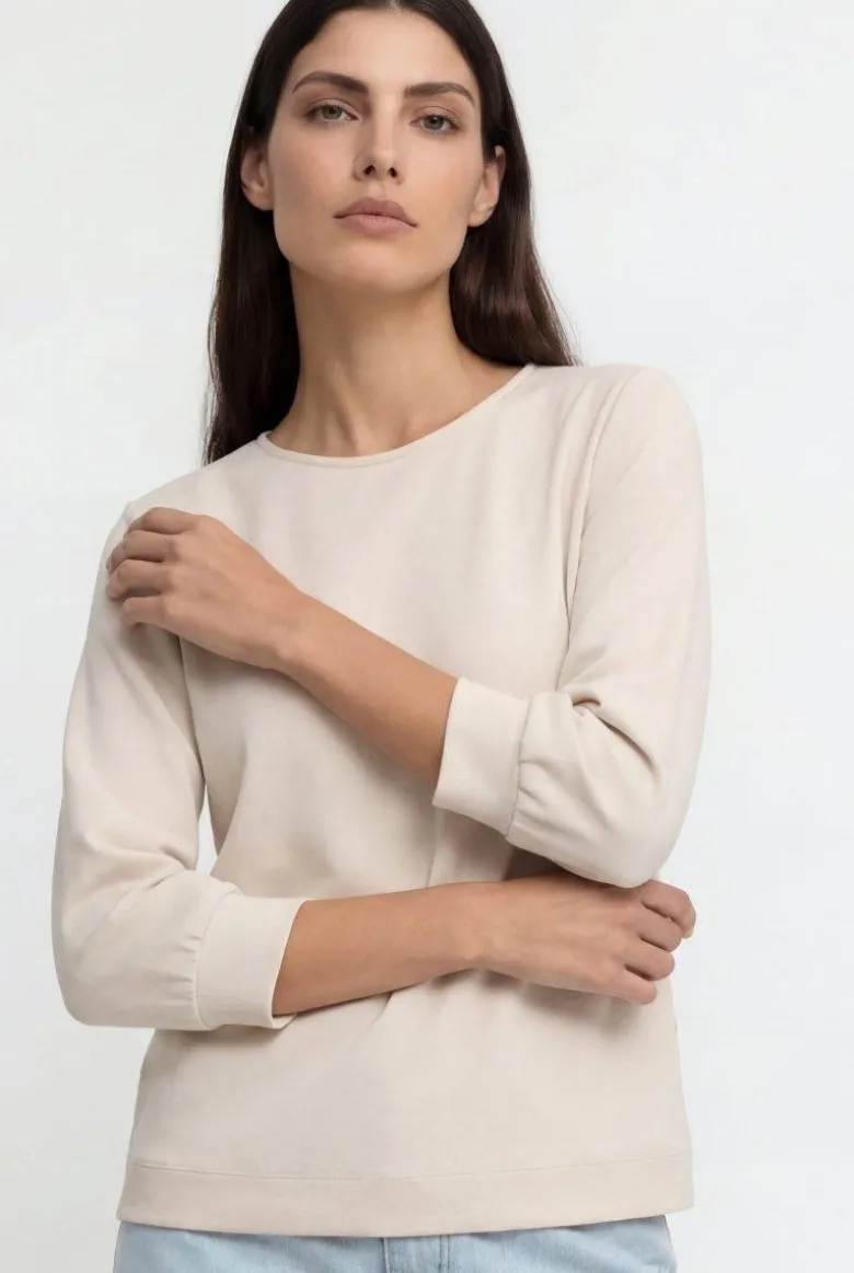 Jersey-Sweatshirt mit Puffärmeln