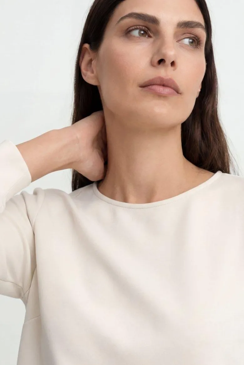 Jersey-Sweatshirt mit Puffärmeln