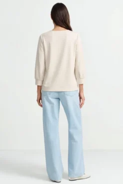 Jersey-Sweatshirt mit Puffärmeln