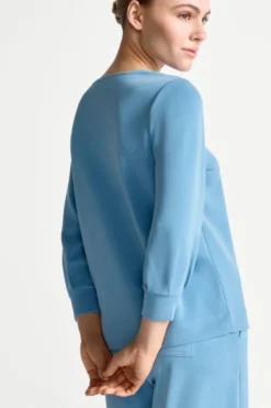 Jersey-Sweatshirt mit Puffärmeln