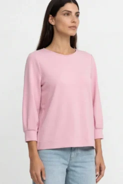 Jersey-Sweatshirt mit Puffärmeln