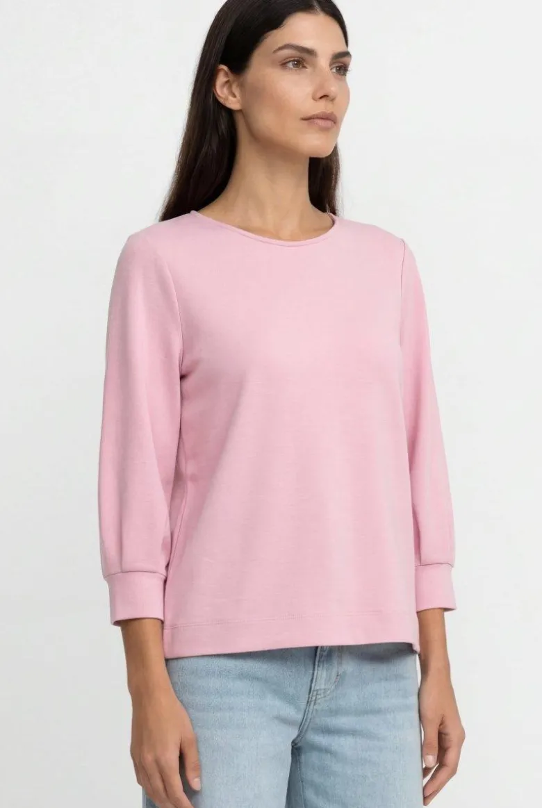 Jersey-Sweatshirt mit Puffärmeln