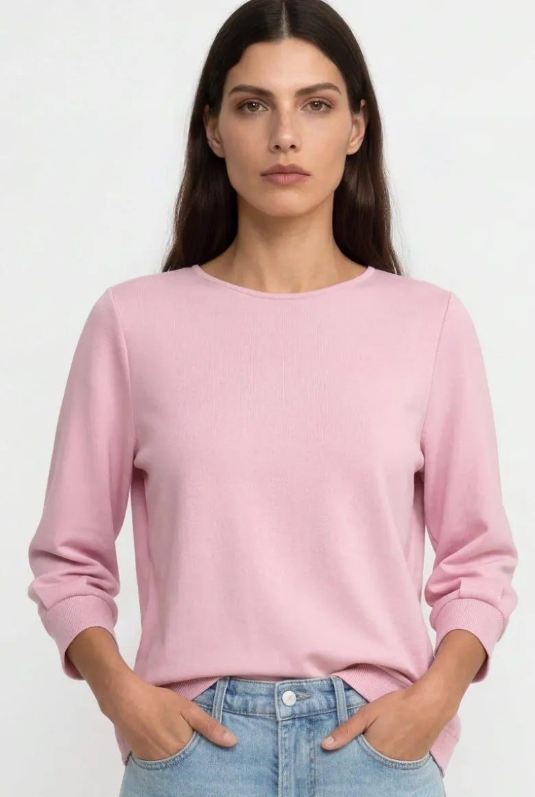 Jersey-Sweatshirt mit Puffärmeln