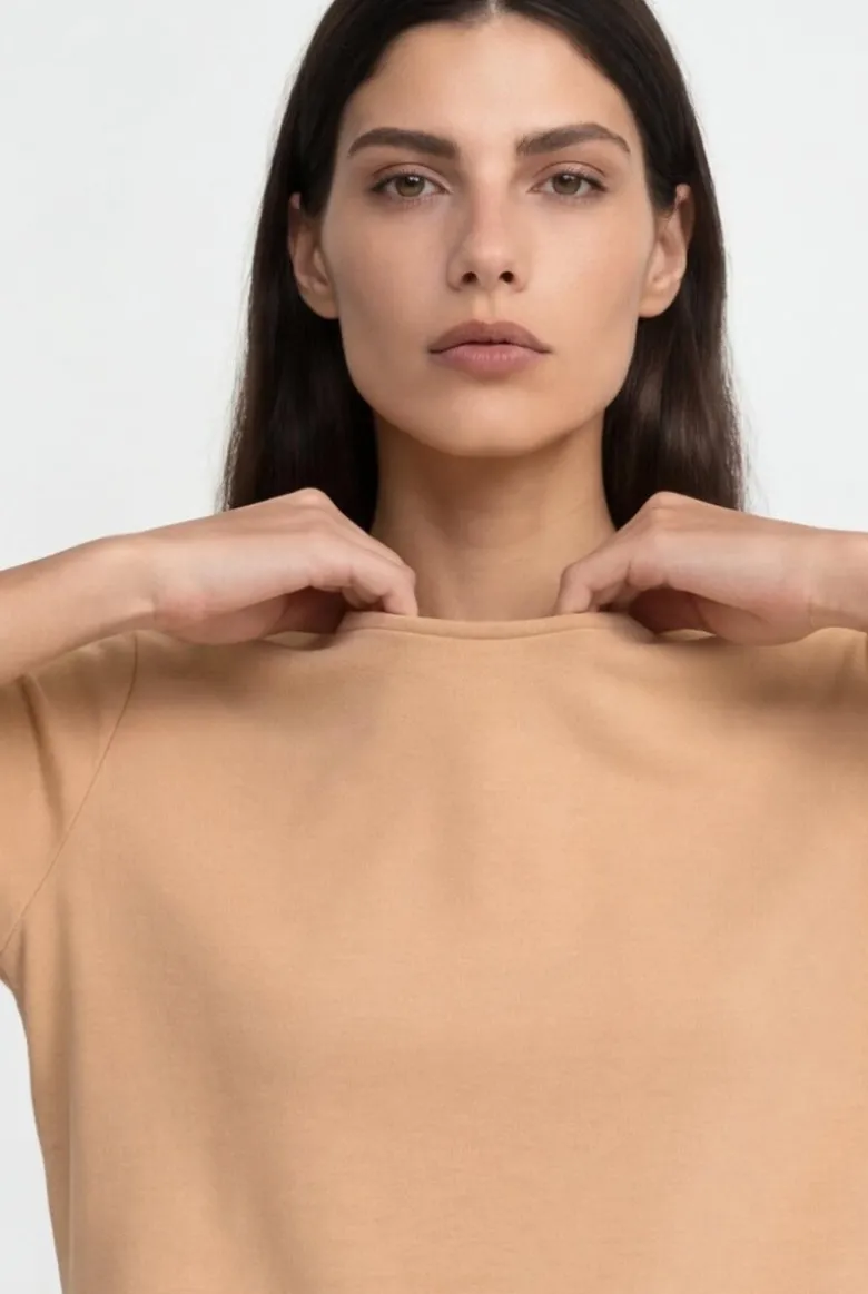 Jersey-Sweatshirt mit Puffärmeln