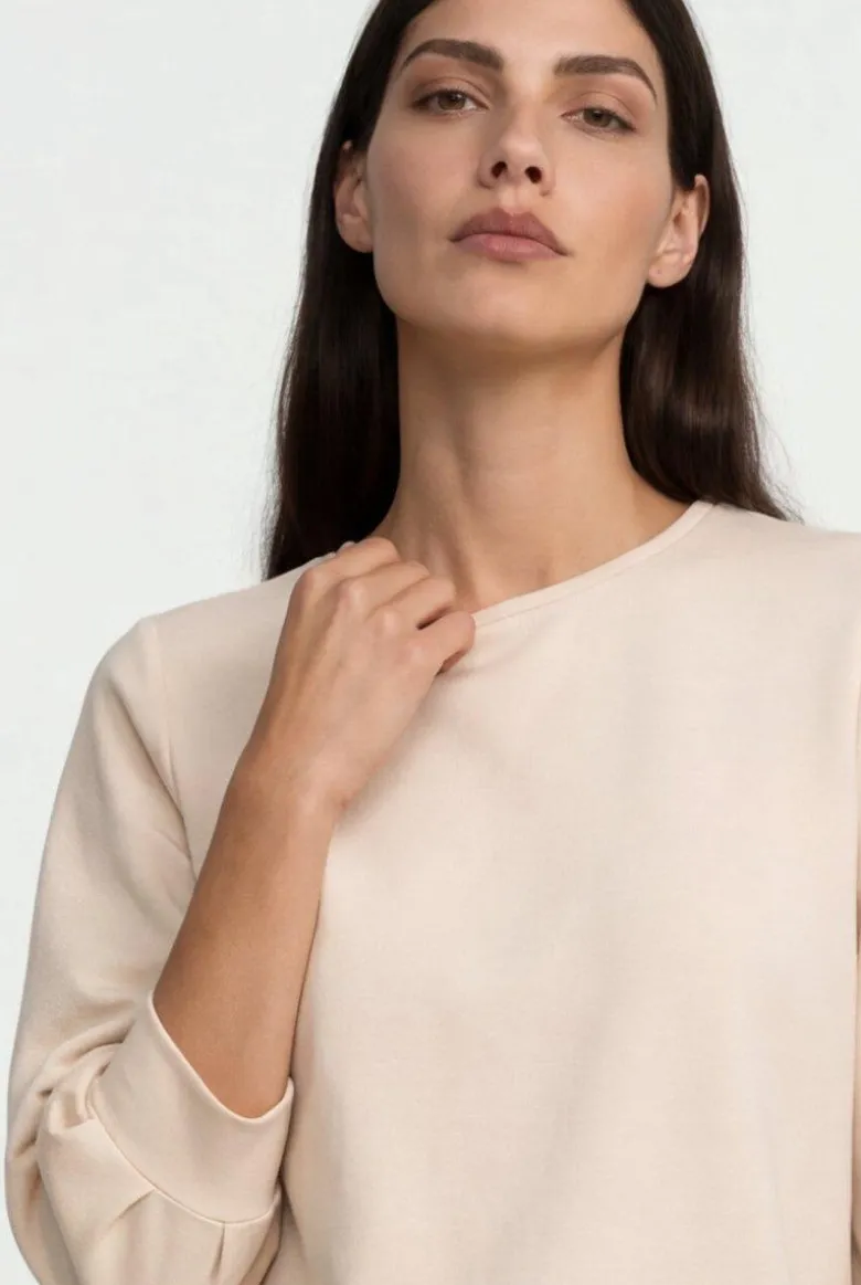 Jersey-Sweatshirt mit Puffärmeln
