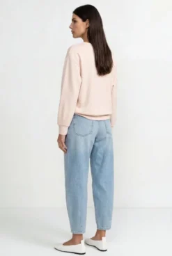 Jersey-Sweatshirt mit Puffärmeln
