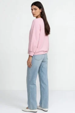 Jersey-Sweatshirt mit Puffärmeln