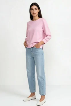 Jersey-Sweatshirt mit Puffärmeln