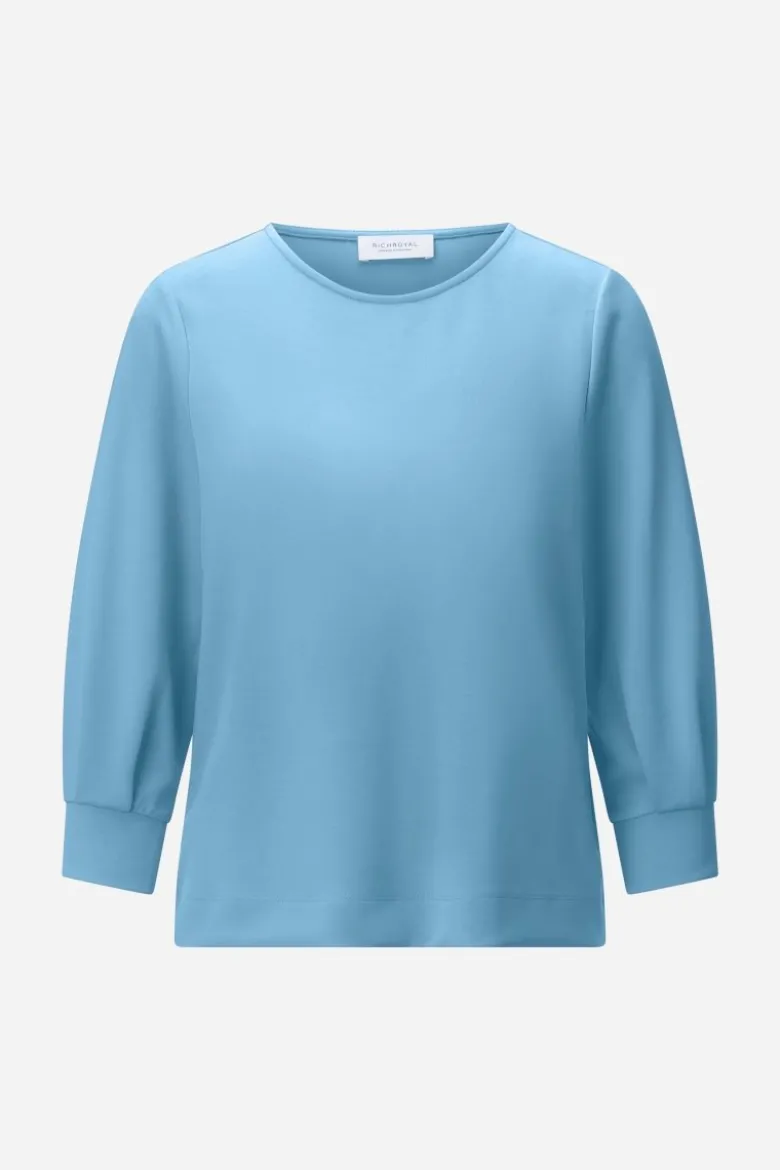 Jersey-Sweatshirt mit Puffärmeln