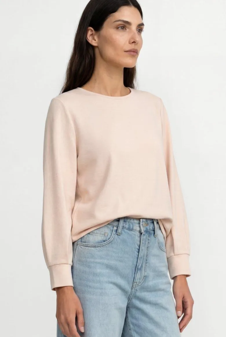 Jersey-Sweatshirt mit Puffärmeln