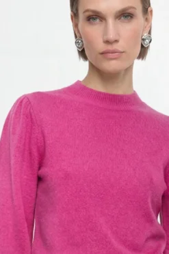 Kaschmirpullover mit Puffärmeln