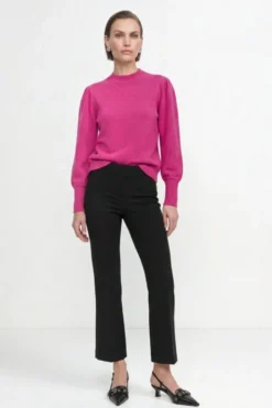 Kaschmirpullover mit Puffärmeln