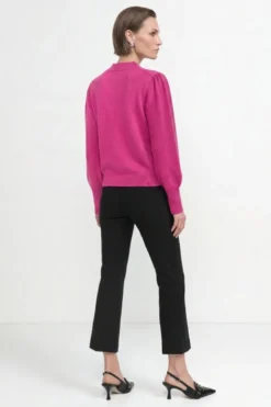 Kaschmirpullover mit Puffärmeln