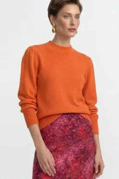 Kaschmirpullover mit Puffärmeln