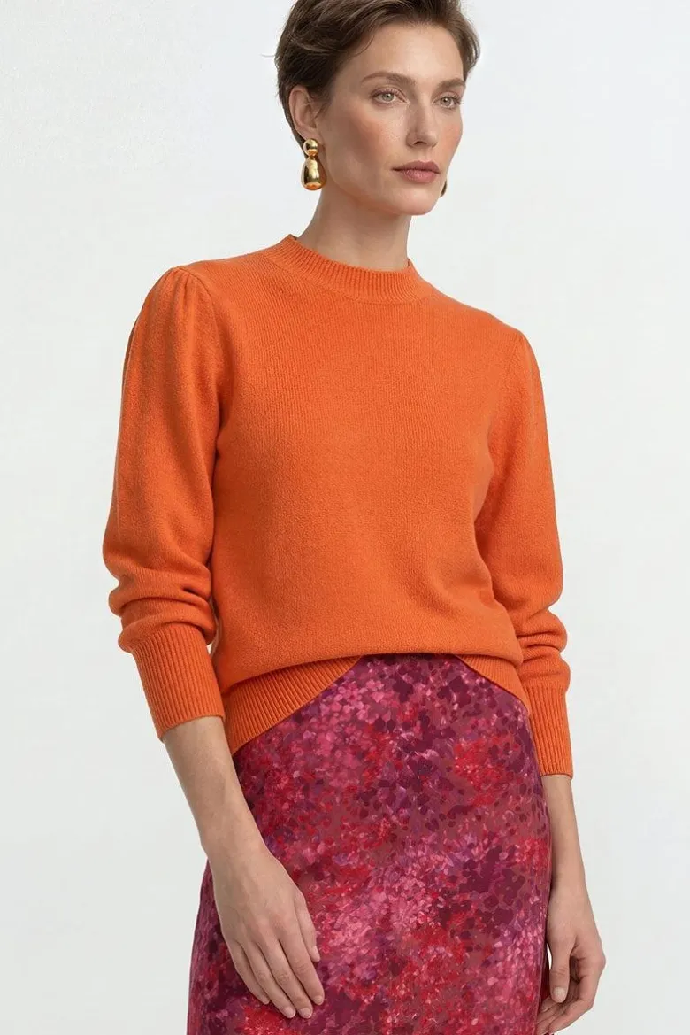 Kaschmirpullover mit Puffärmeln