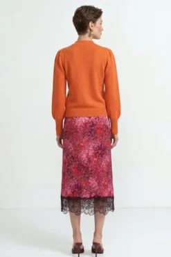 Kaschmirpullover mit Puffärmeln