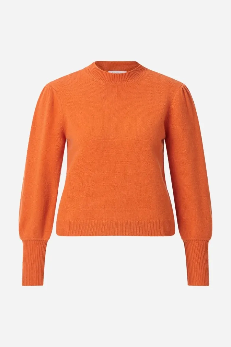 Kaschmirpullover mit Puffärmeln