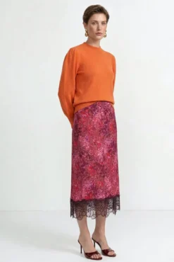 Kaschmirpullover mit Puffärmeln