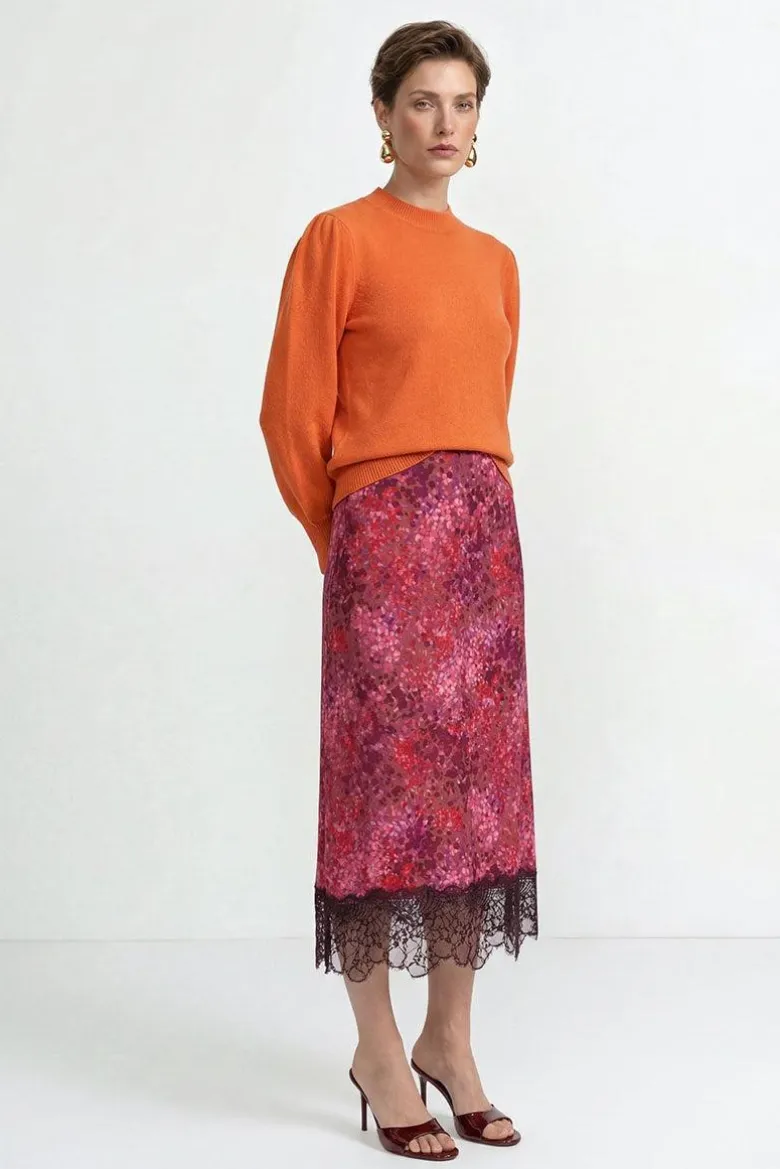 Kaschmirpullover mit Puffärmeln
