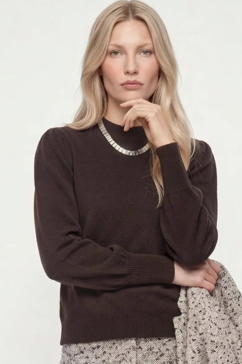 Kaschmirpullover mit Puffärmeln