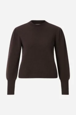 Kaschmirpullover mit Puffärmeln