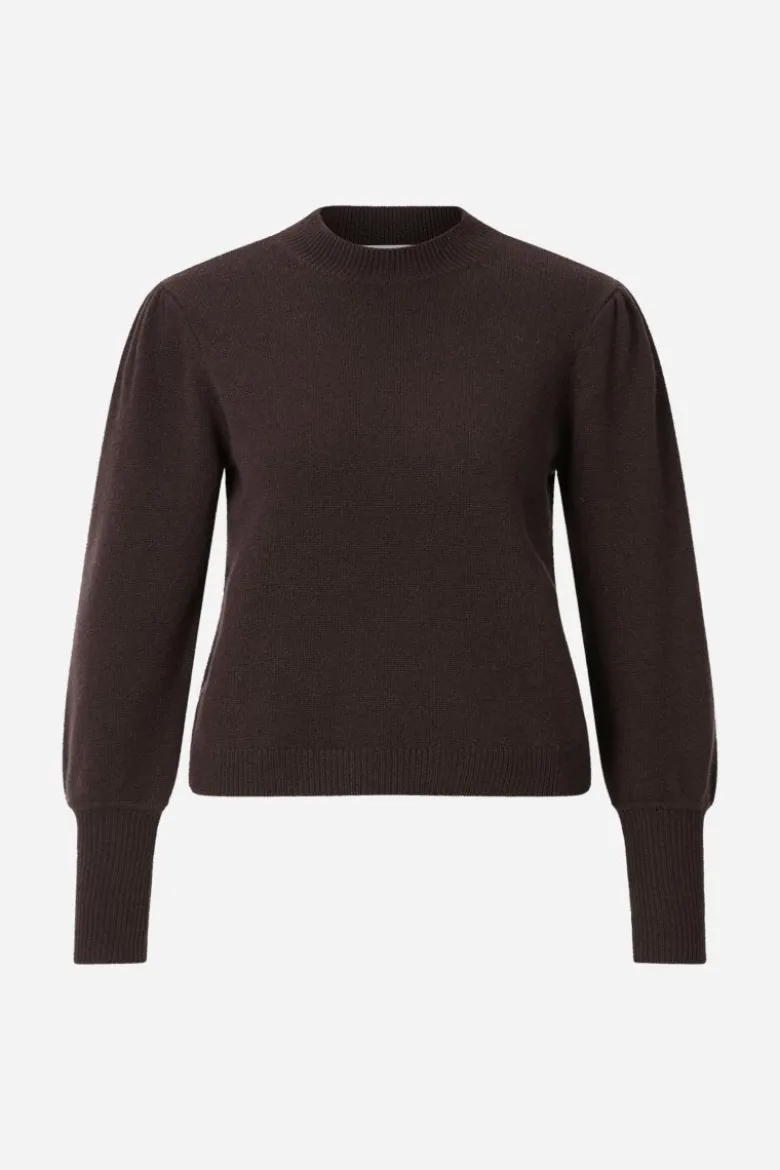 Kaschmirpullover mit Puffärmeln
