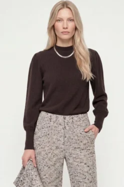 Kaschmirpullover mit Puffärmeln