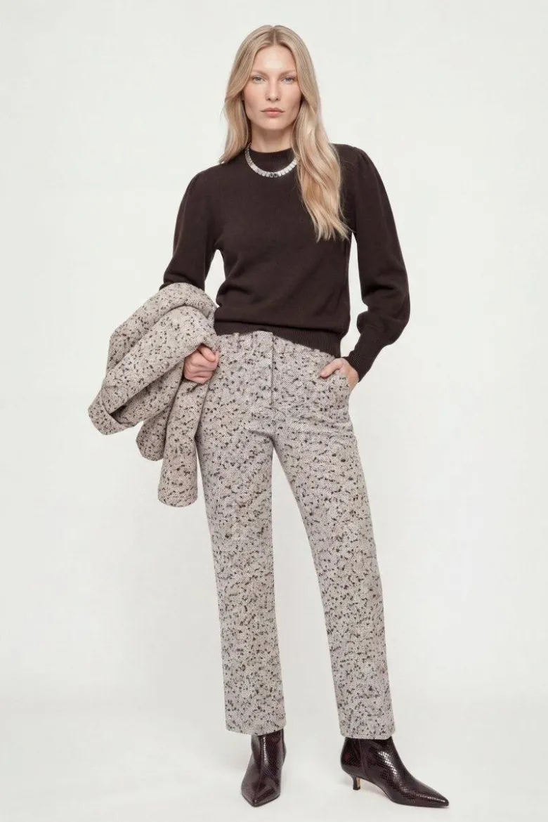 Kaschmirpullover mit Puffärmeln