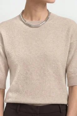 Kaschmirpullover mit Rundhalsausschnitt