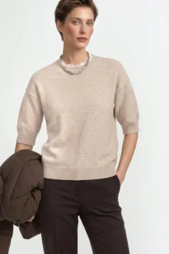 Kaschmirpullover mit Rundhalsausschnitt