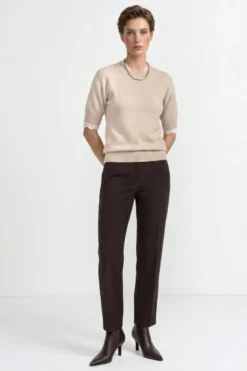 Kaschmirpullover mit Rundhalsausschnitt