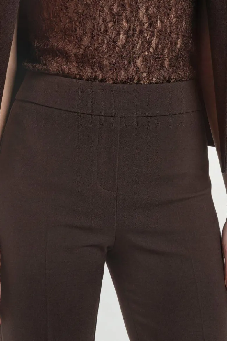 Kick-Flare-Hose mit Bügelfalten-Optik