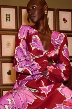 Kleid aus Leinen-Mix