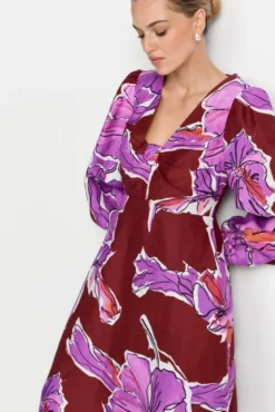 Kleid aus Leinen-Mix