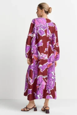 Kleid aus Leinen-Mix