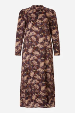 Kleid mit Blumenprint und Stehkragen