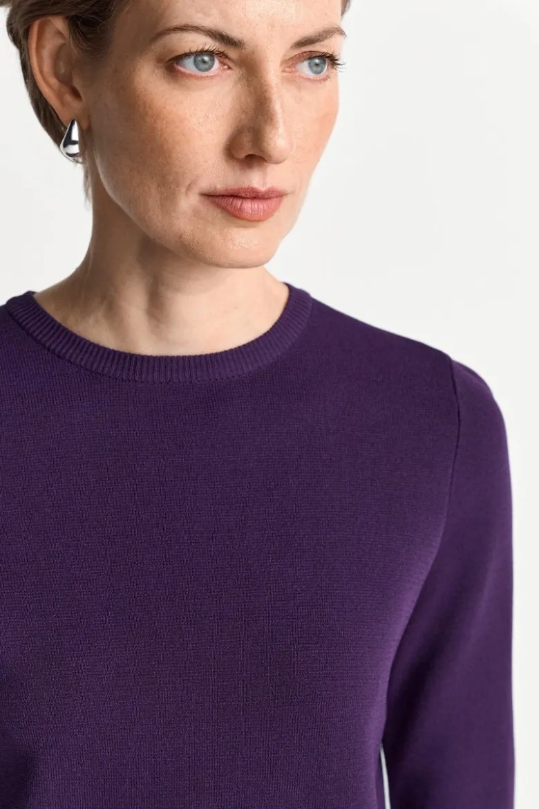 Kurzarm-Pullover mit Rippkragen