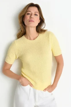 Kurzarm-Strickpullover