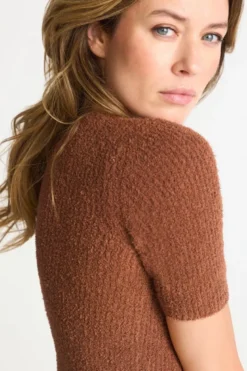Kurzarm-Strickpullover