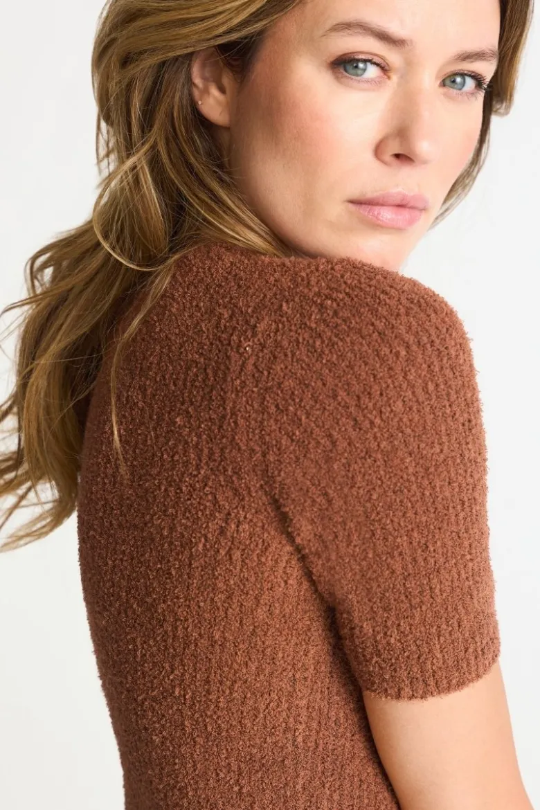 Kurzarm-Strickpullover