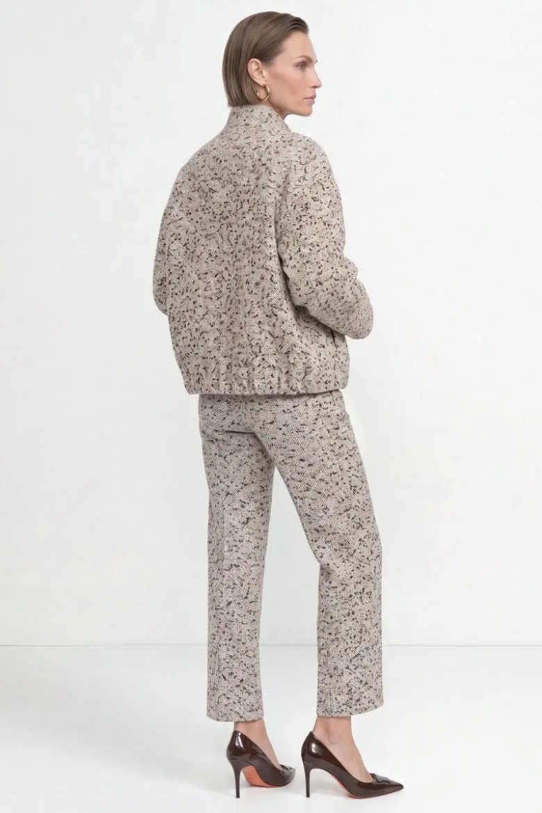 Kurzblouson in Tweed-Optik