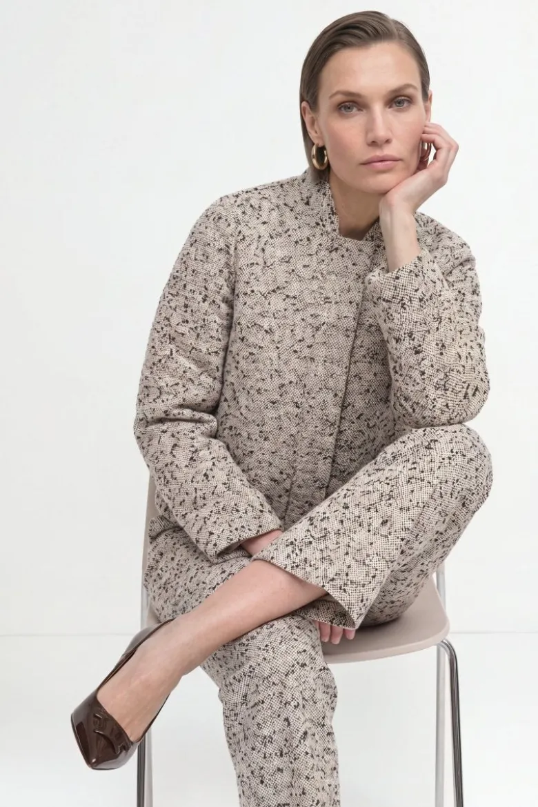Kurzblouson in Tweed-Optik