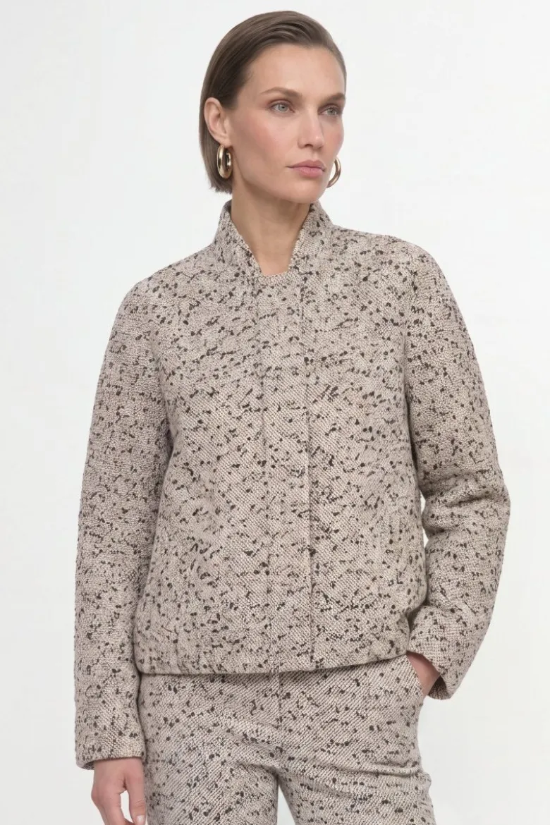 Kurzblouson in Tweed-Optik
