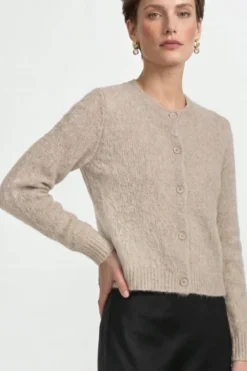 Kurz-Cardigan aus Wolle-Mix mit Mohair
