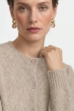 Kurz-Cardigan aus Wolle-Mix mit Mohair