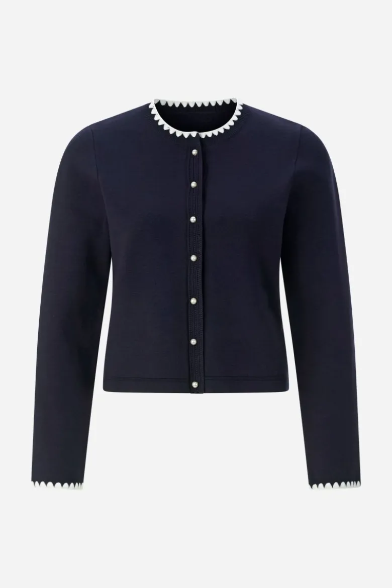 Kurzer Cardigan mit Knöpfen