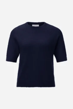 Kurzärmeliger Feinstrickpullover