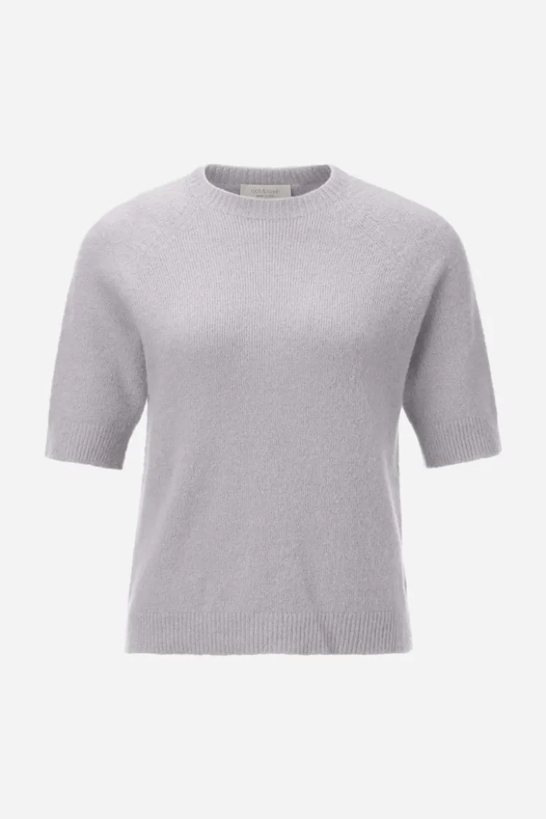 Kurzärmeliger Feinstrickpullover